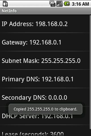 NetworkInfo Android Tools