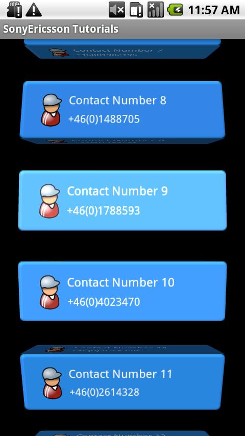 Sony Ericsson Tutorials Android Demo