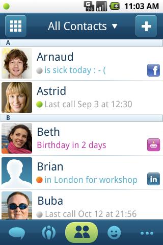 Phonebook 2.0 Android Communication