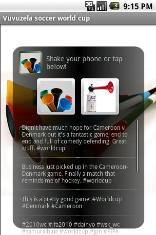 Vuvuzela soccer world cup Android Sports