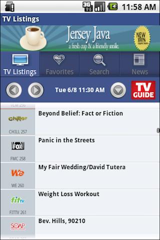 TV Guide Mobile Android Entertainment