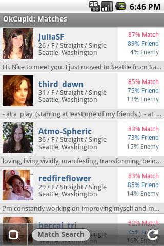 OkCupid Android Social