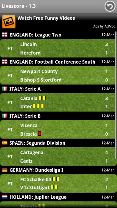 Livescore Android Sports