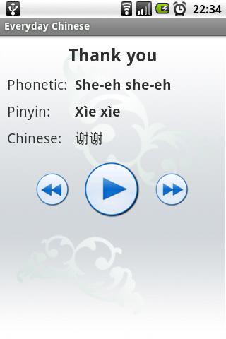 Everyday Chinese Android Reference