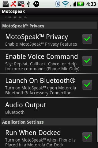 MotoSpeak™ Android Tools