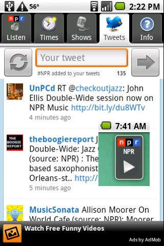 NPR News live stream & tweet Android News & Weather