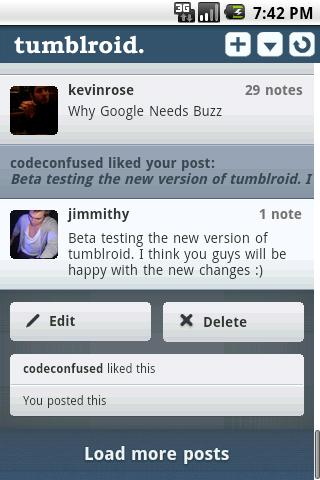 Tumblroid Lite Android Social