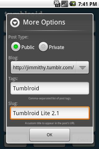 Tumblroid Lite Android Social
