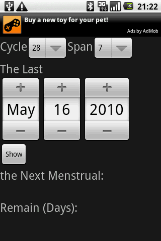 Menstrual Calendar Tool Android Health