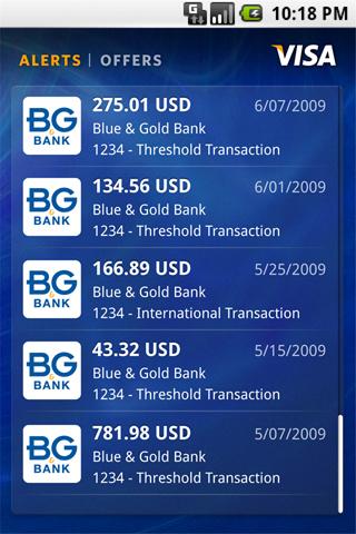 Visa Mobile Android Finance