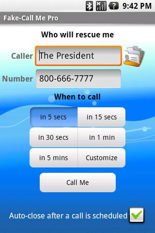 Fake-Call Me – Pro Version Android Productivity