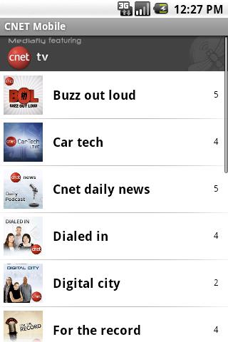 CNET Audio by Mediafly Android Multimedia