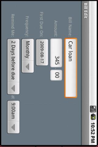 Billski bill tracker Android Finance