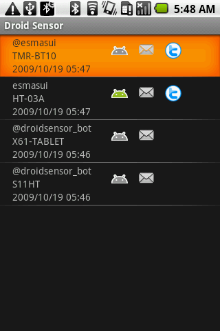 Droid Sensor Android Social