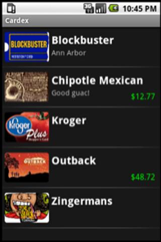 Cardex Android Shopping