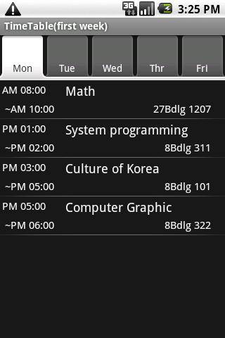TimeTable(for Student) Android Lifestyle