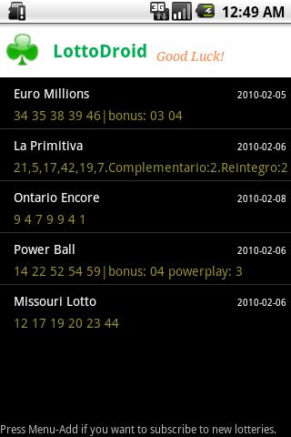 LottoDroid Plus Android Entertainment