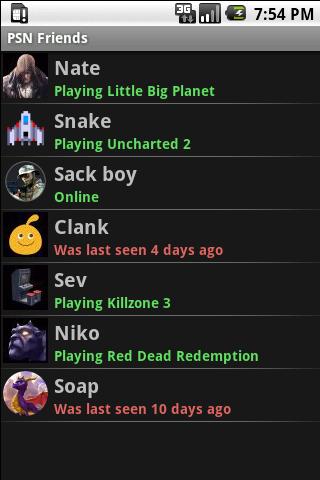 PSN Friends Android Social