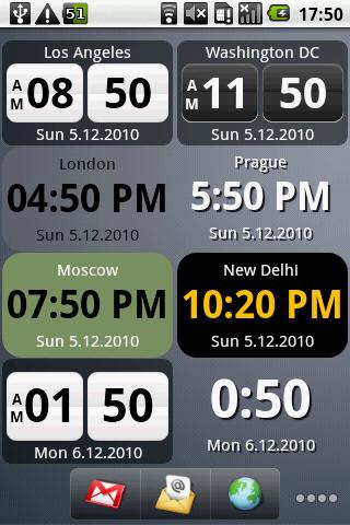 Digital World Clock Widget Android Travel