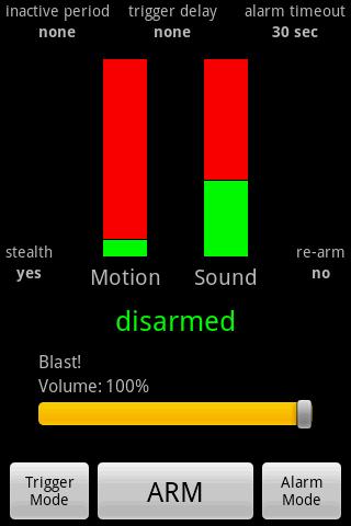 Motion & Sound Alarm Android Entertainment
