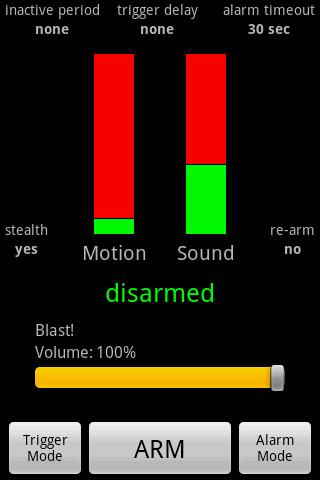Motion & Sound Alarm Android Entertainment