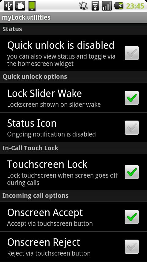 myLock- Auto unlock lockscreen