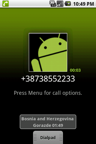 WorldCallPlaceAndTime Android Communication