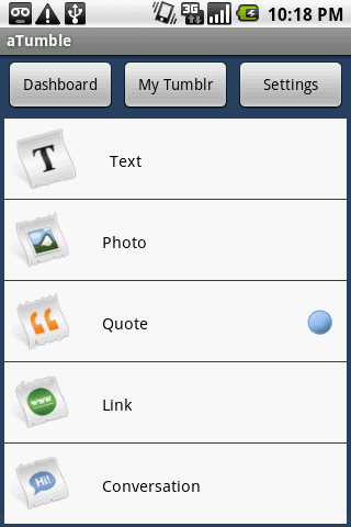 aTumble – Android Tumblr Android Social