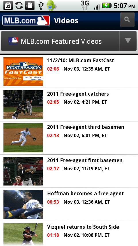 MLB.com At Bat 2010 Android Sports