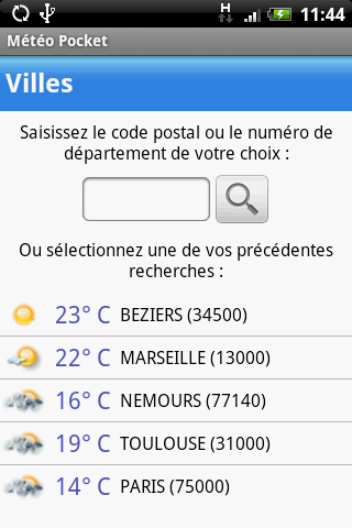 Météo Pocket Android News & Weather