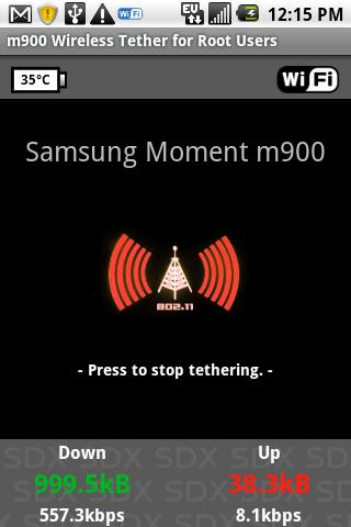m900 Wifi Tether (root users) Android Communication