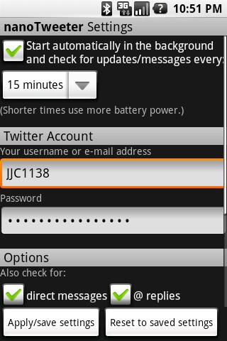 nanoTweeter Android Social