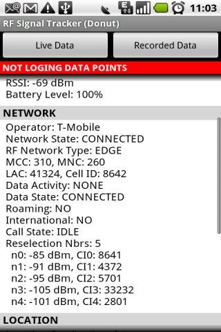 RF Signal Tracker (Donut) Android Tools