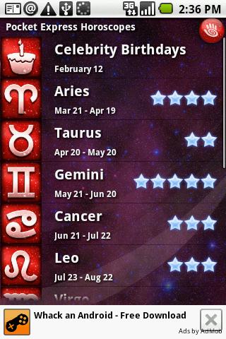 Pocket Express Horoscopes Android Lifestyle