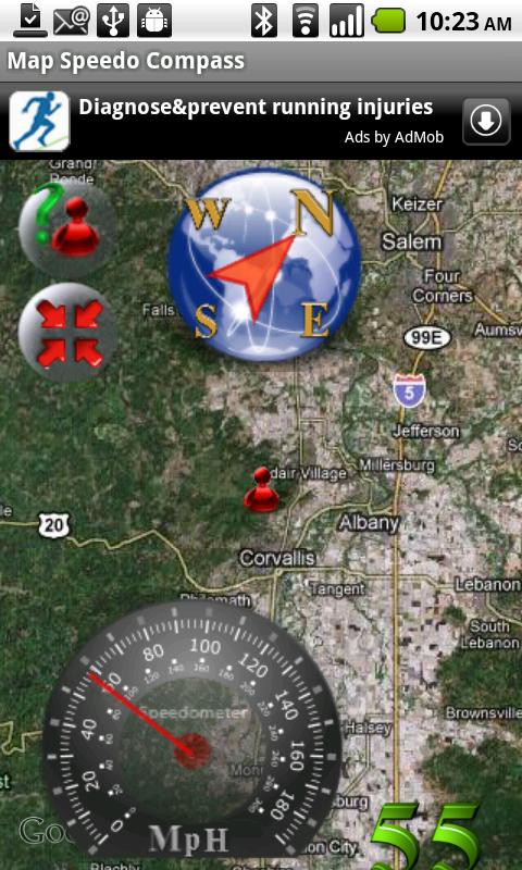 Map Speed-O Compass Android Travel
