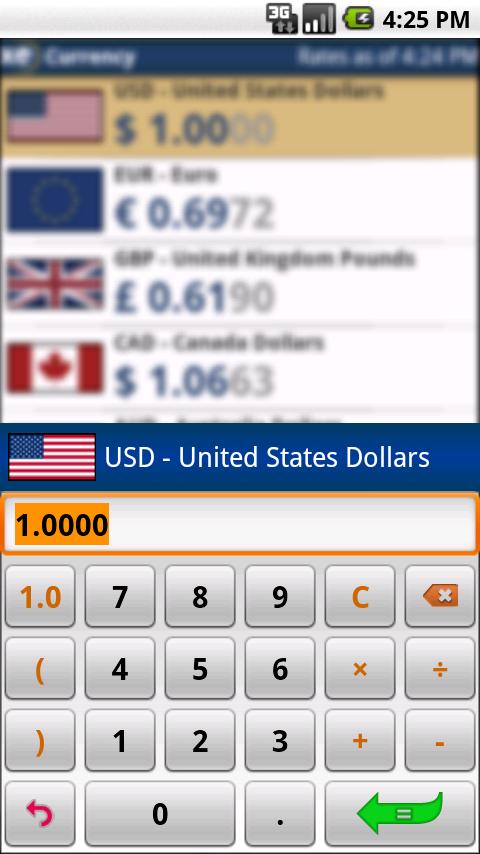 XE Currency Android Travel