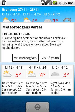 YR.no widget Android News & Weather