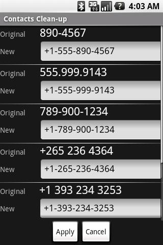 Contacts Clean-up Android Tools