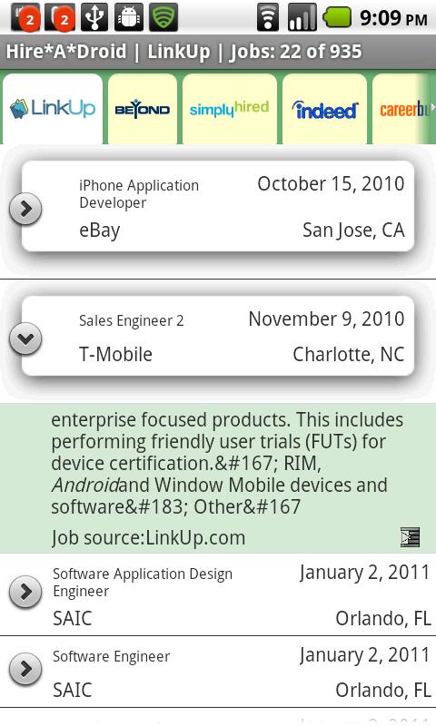 A Top Job Search Android Business