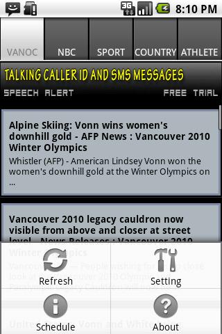 Vancouver 2010 Olympics News Android Sports