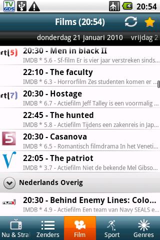 TVGiDS.tv Nederland Android Entertainment