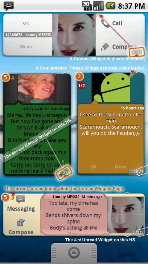 Messaging Widget Android Communication