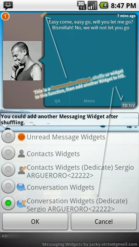 Messaging Widget Android Communication