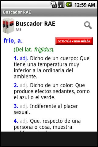 Spanish RAE dictionary Android Tools