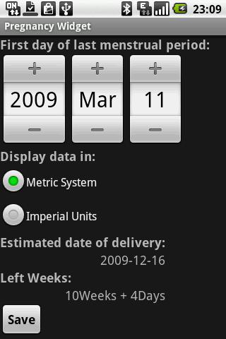 Pregnancy Widget Android Health