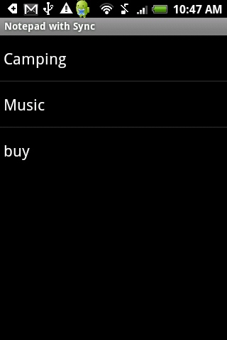 Notepad with Sync