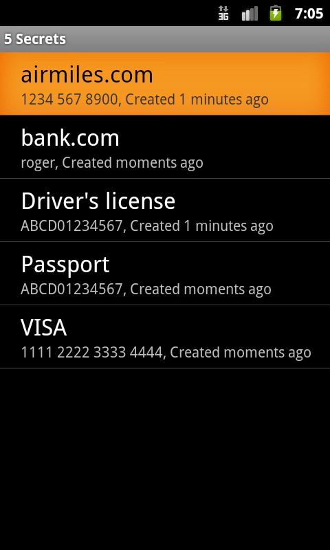 Secrets for Android