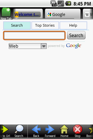 Infinity Web Browser Android Communication