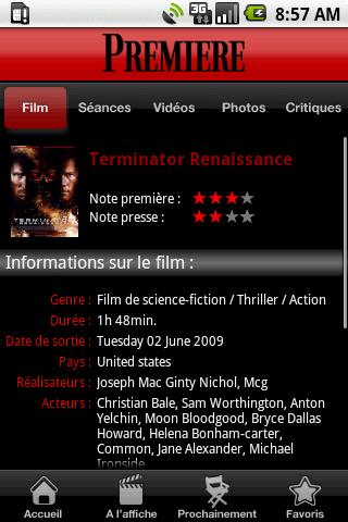 Première Ciné Android Entertainment