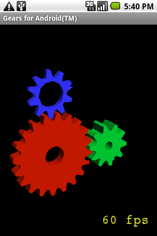 Gears for Android(TM) Android Demo